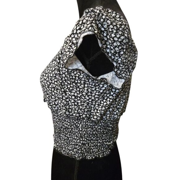 Y2K Billa Bong Large Crop Top Coquette Milk Maid Preppy Floral - Picture 4 of 9